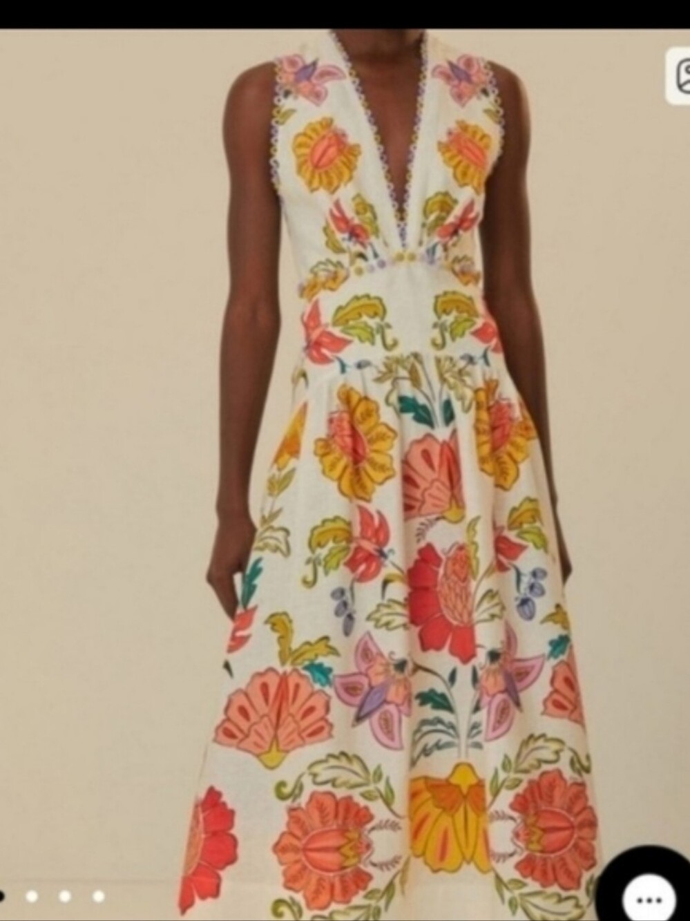 Farm Rio Floral Insects Mididress - Picture 2 of 5